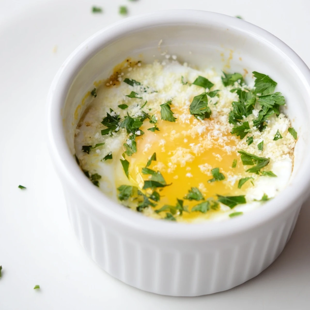 Creamy, perfectly baked Egg dish, seasoned and ready to enjoy with crusty toast.