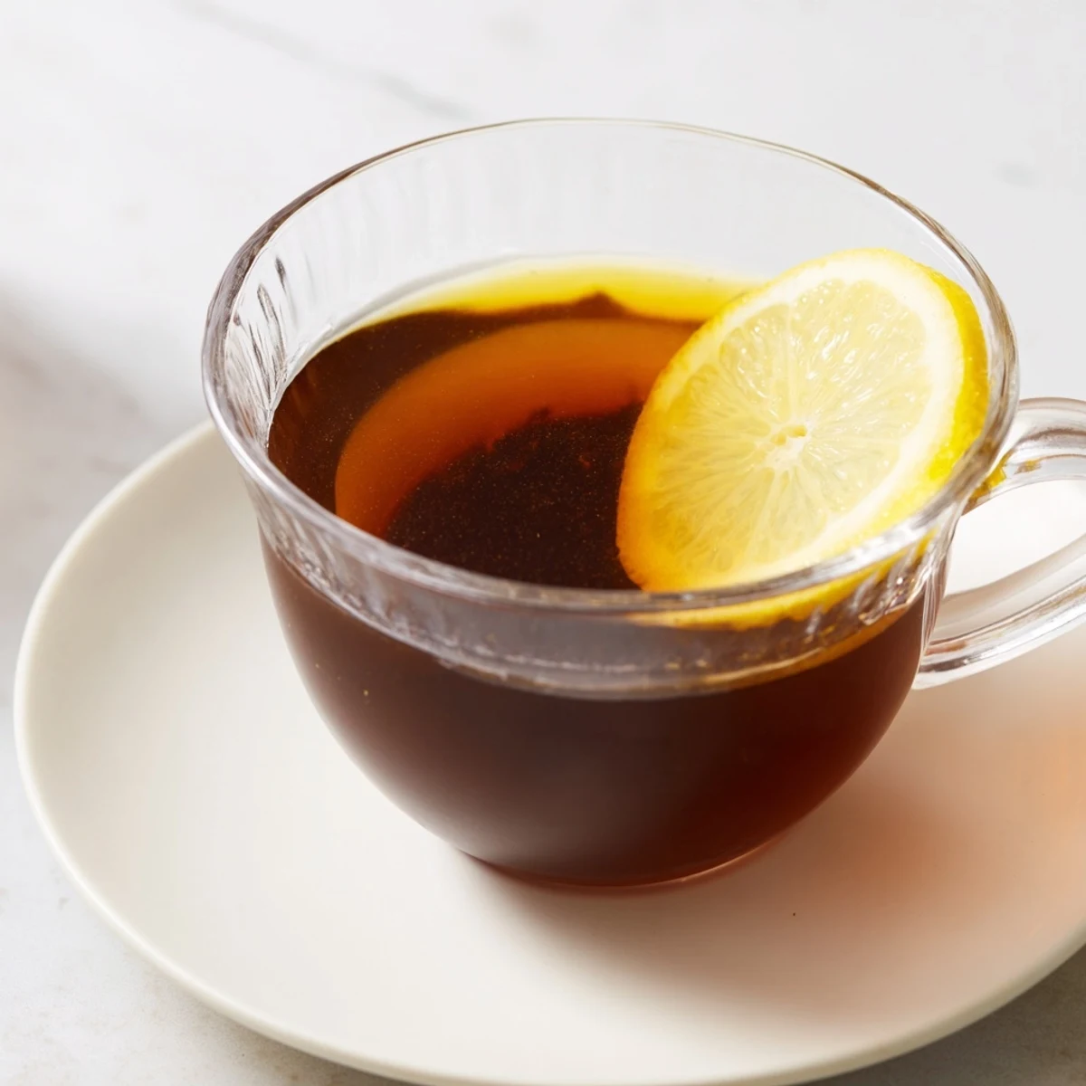 Enjoy a warm and comforting mug of homemade lemon tea, a simple and delicious recipe.