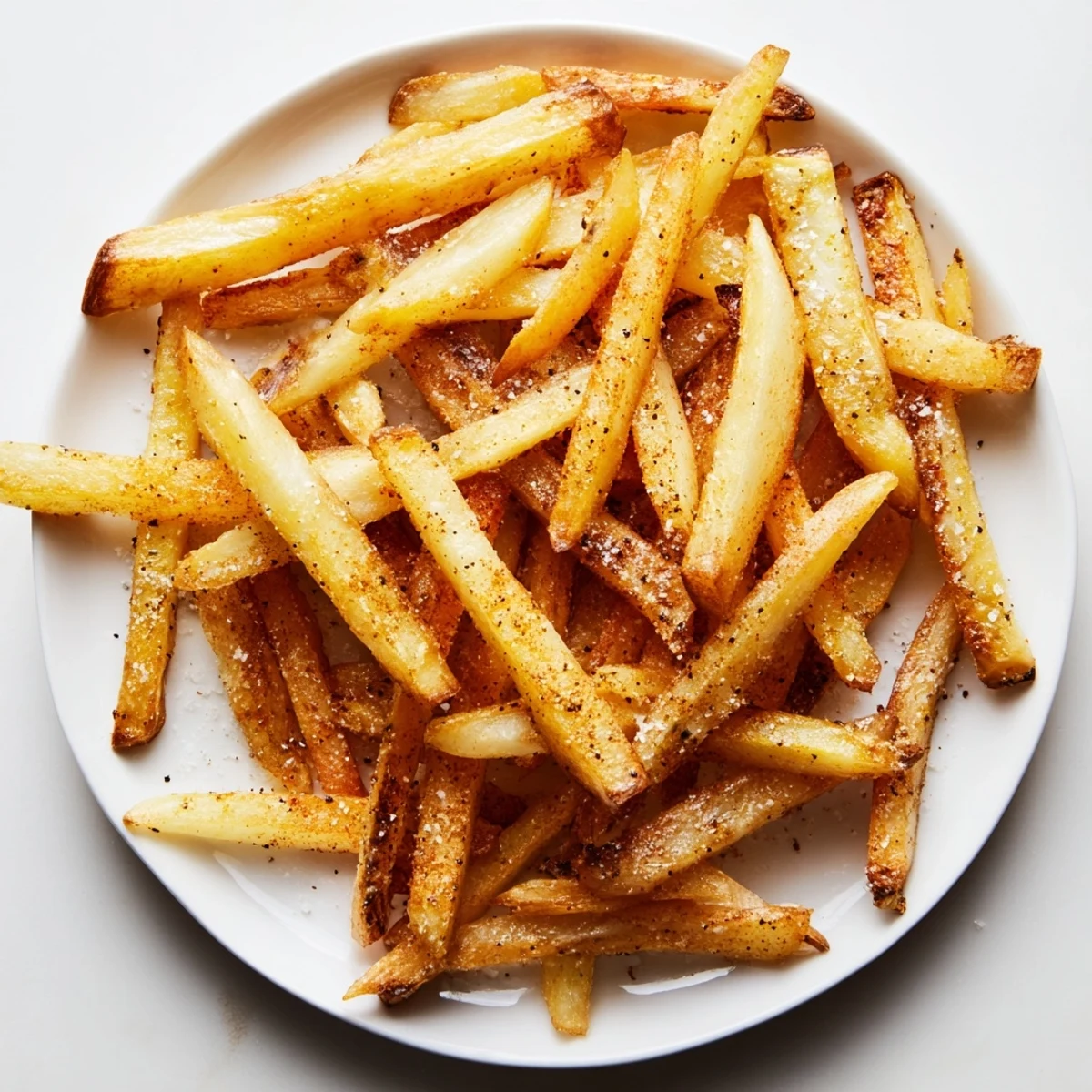 Delicious and healthy: oven-baked French fries prepared and arranged for an easy side.