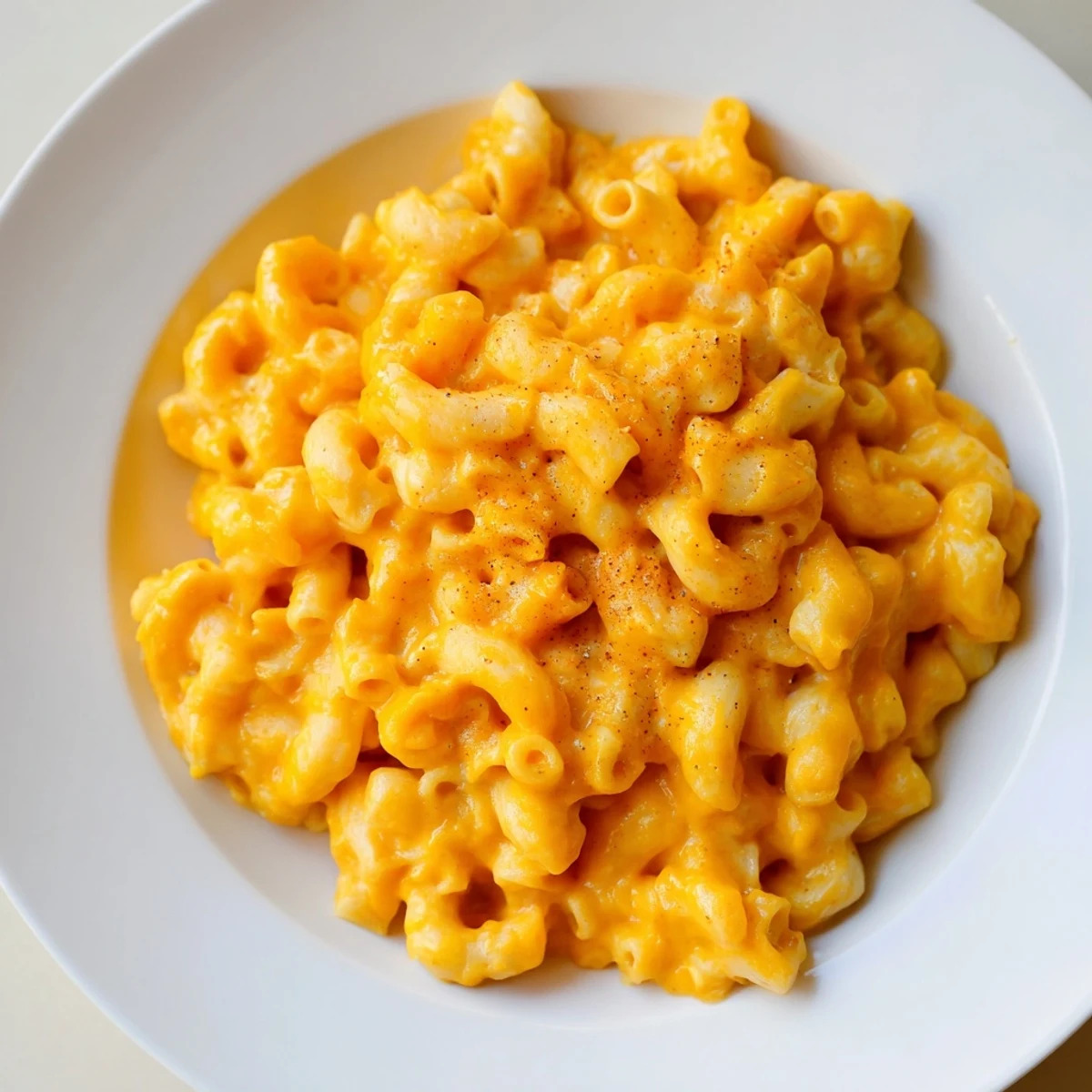 Golden baked topping over butternut squash mac and cheese, a delicious vegetarian main dish.