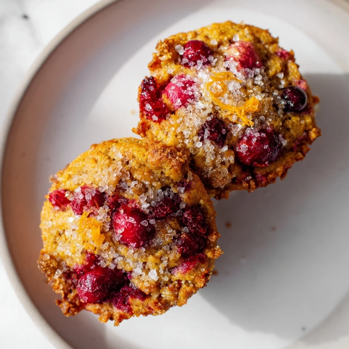 Enjoy the bright citrus flavor of these homemade Cranberry Orange Muffin Tops perfect for coffee or brunch.
