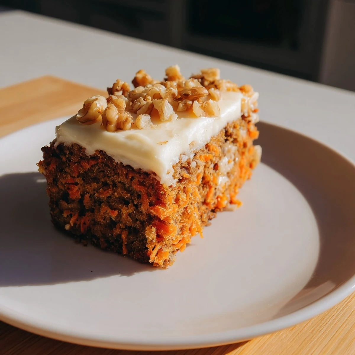 Moist, layered Spiced Carrot Cake with cream cheese frosting, a perfect celebratory dessert.