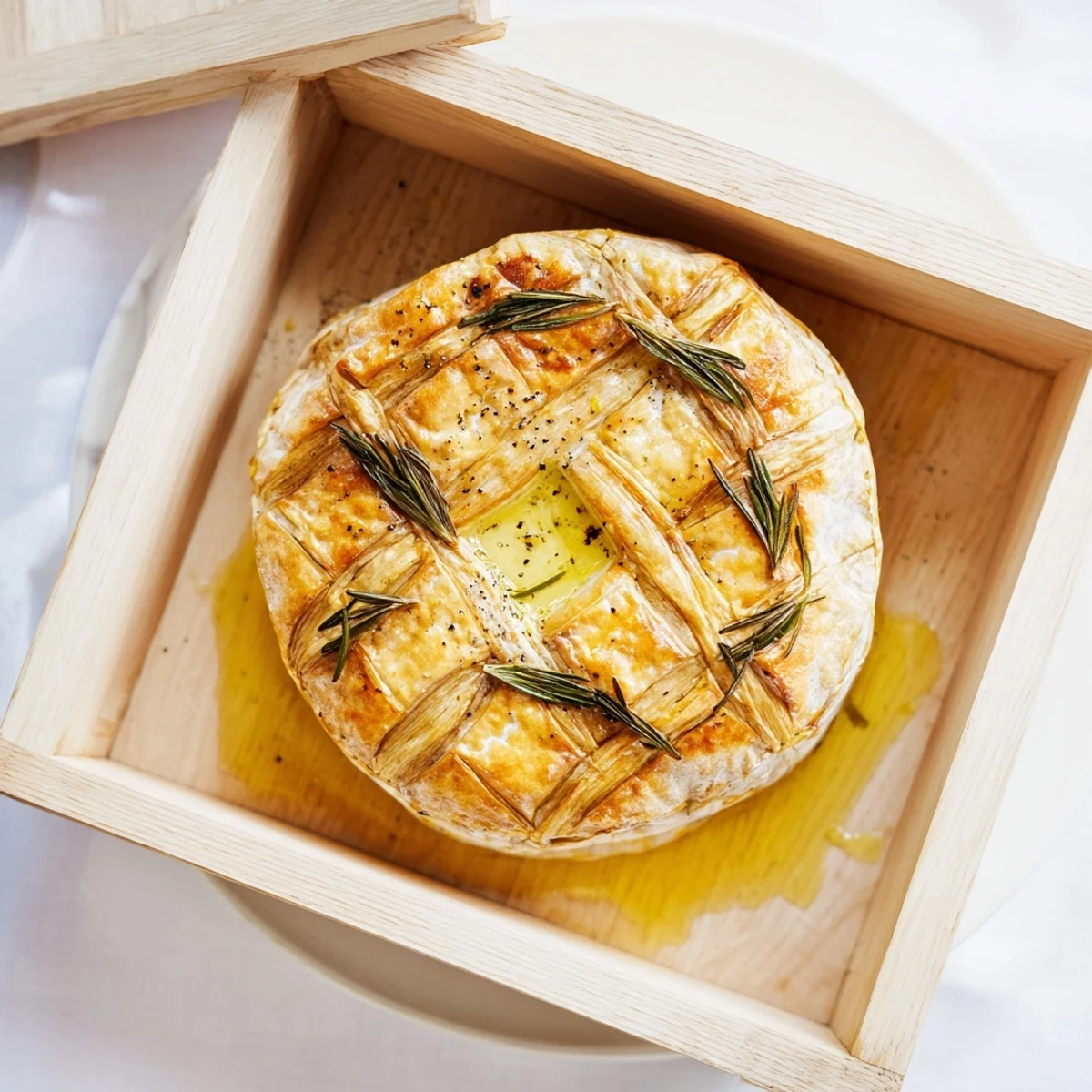 Warm, gooey baked cheese recipe, served with a selection of fresh crudités for a delicious snack.