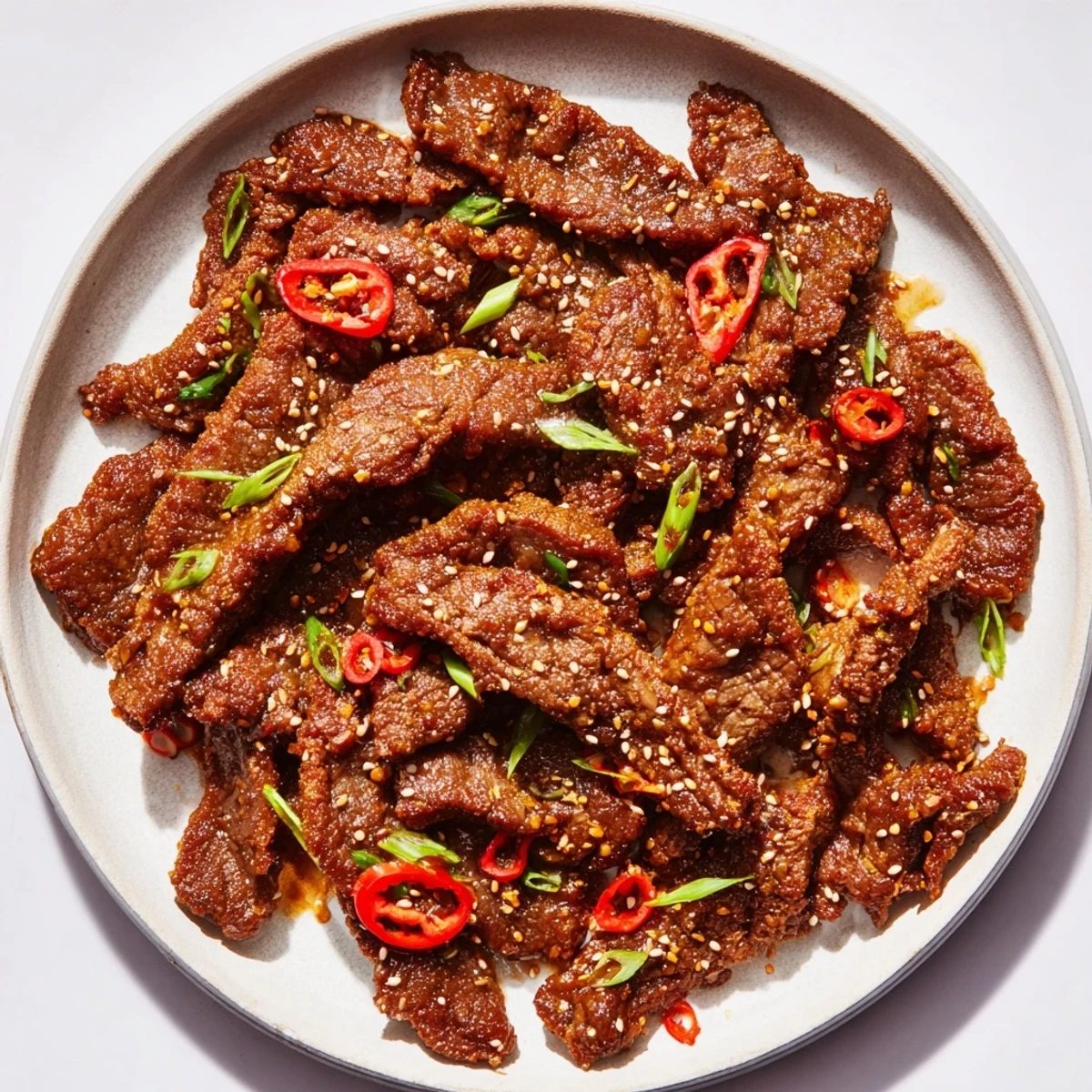 Golden, crispy beef strips glistening with a sweet and tangy sauce, perfect for a takeout-style dinner.