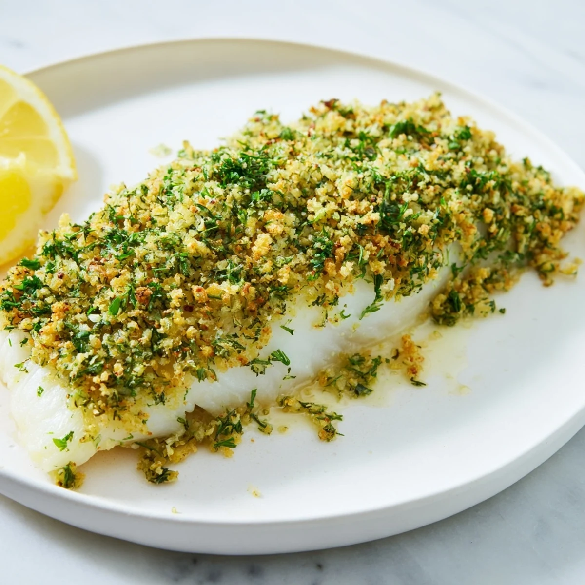 Baked Cod Herb Crust