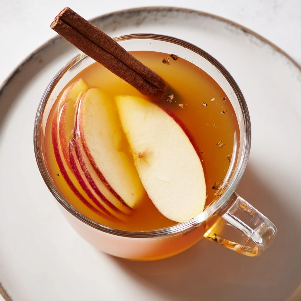 Cozy, comforting photo of hot apple cider bubbling gently, ready for a fall gathering.