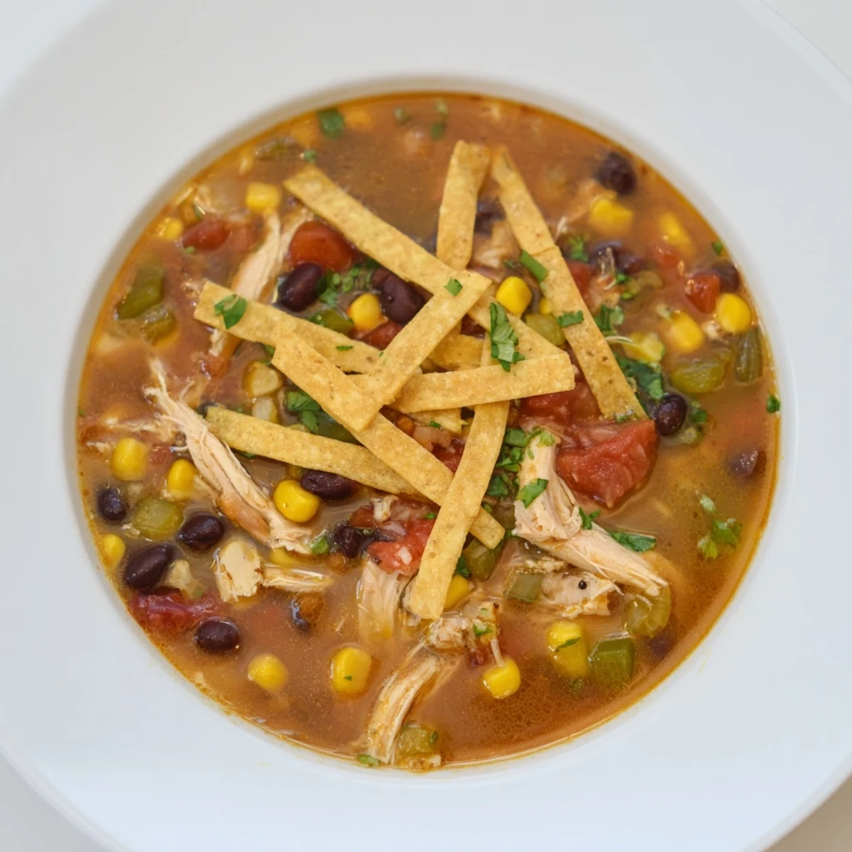 A warm bowl of Chicken Tortilla Soup, with lime wedges and a sprinkle of cilantro, looks delicious.