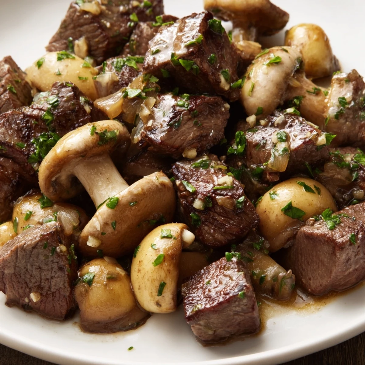 Garlic Butter Steak Mushrooms