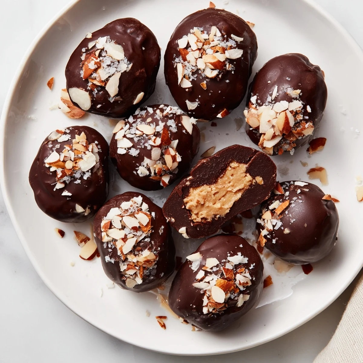 Indulge in these easy chocolate covered dates, a vegan treat: filled with almond butter and a chocolate coating.