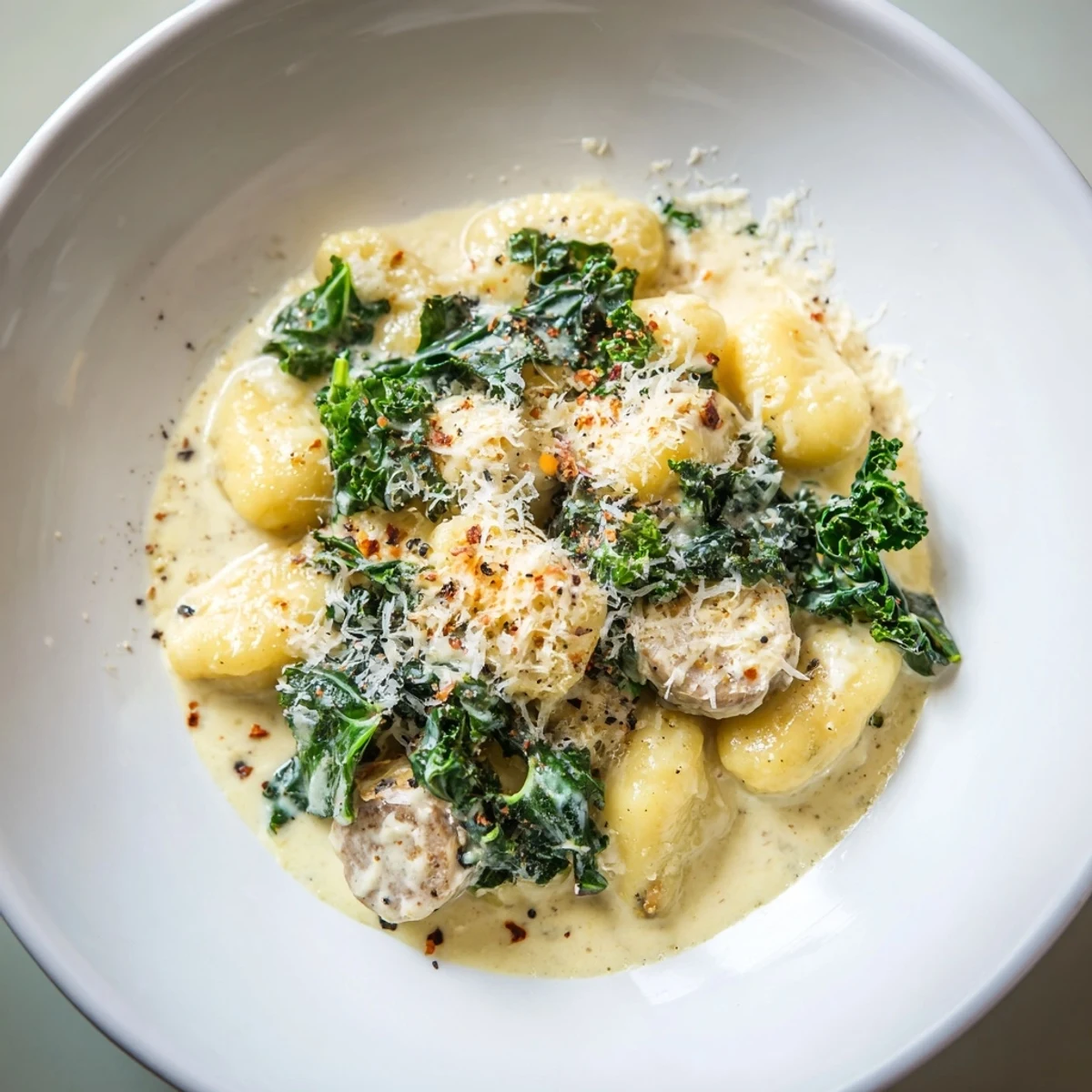 Creamy Gnocchi Sausage Kale