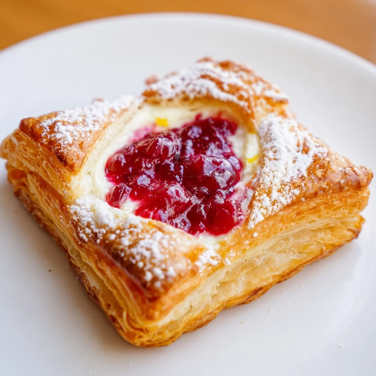 Freshly baked Cranberry and Cream Cheese Pastries emerge golden and flaky from the oven.