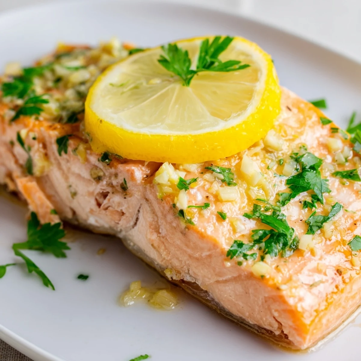 Baked Lemon Garlic Salmon