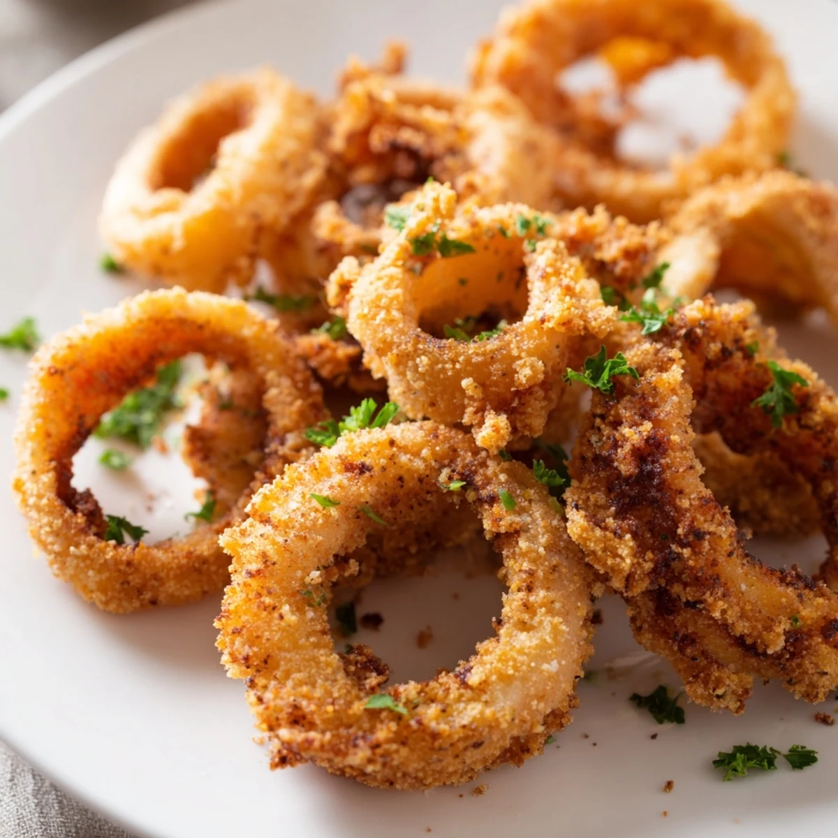 Golden fried calamari rings with zesty marinara dip, perfect as an Italian appetizer or party snack.