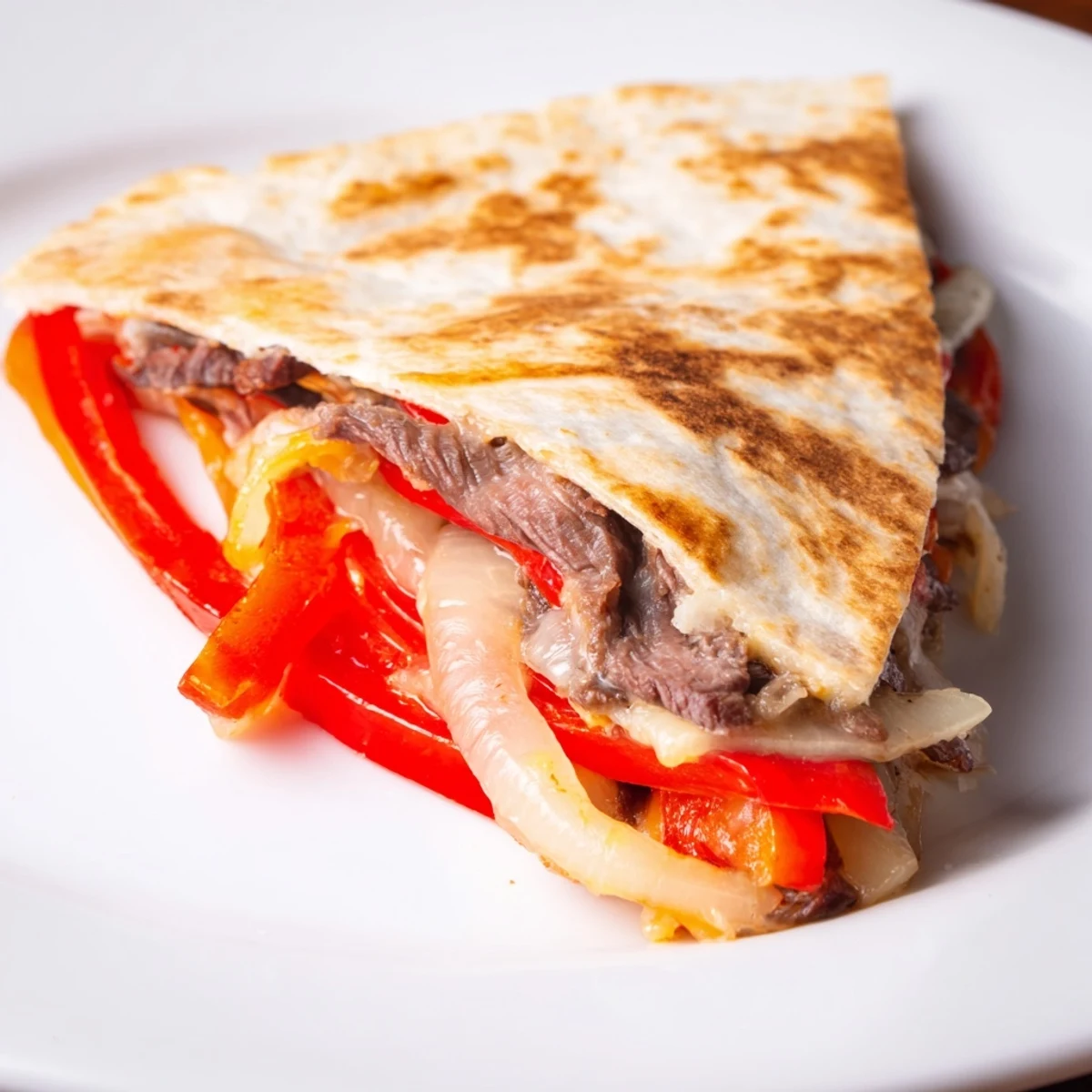 Close-up of sliced Beef Quesadillas with guacamole and salsa, perfect for a Tex-Mex family dinner.
