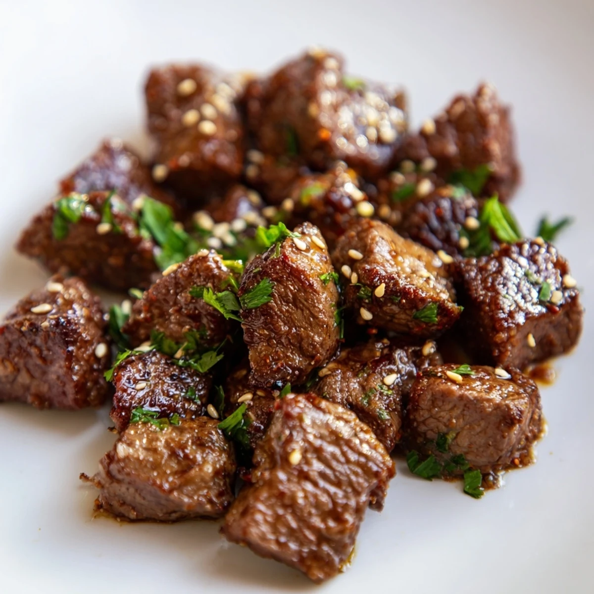 Savory Beef Treat Bites arranged on a platter with toothpicks, perfect for a game day appetizer.