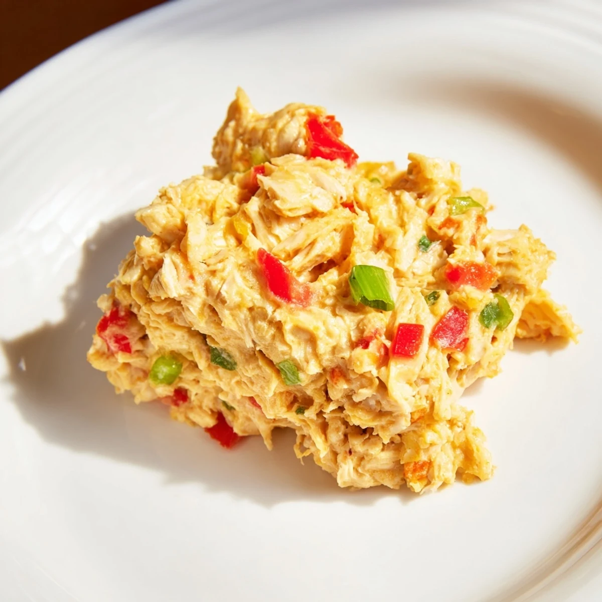 Golden-baked Chicken Treat Bites arranged on a white plate with a small bowl of ranch dipping sauce.