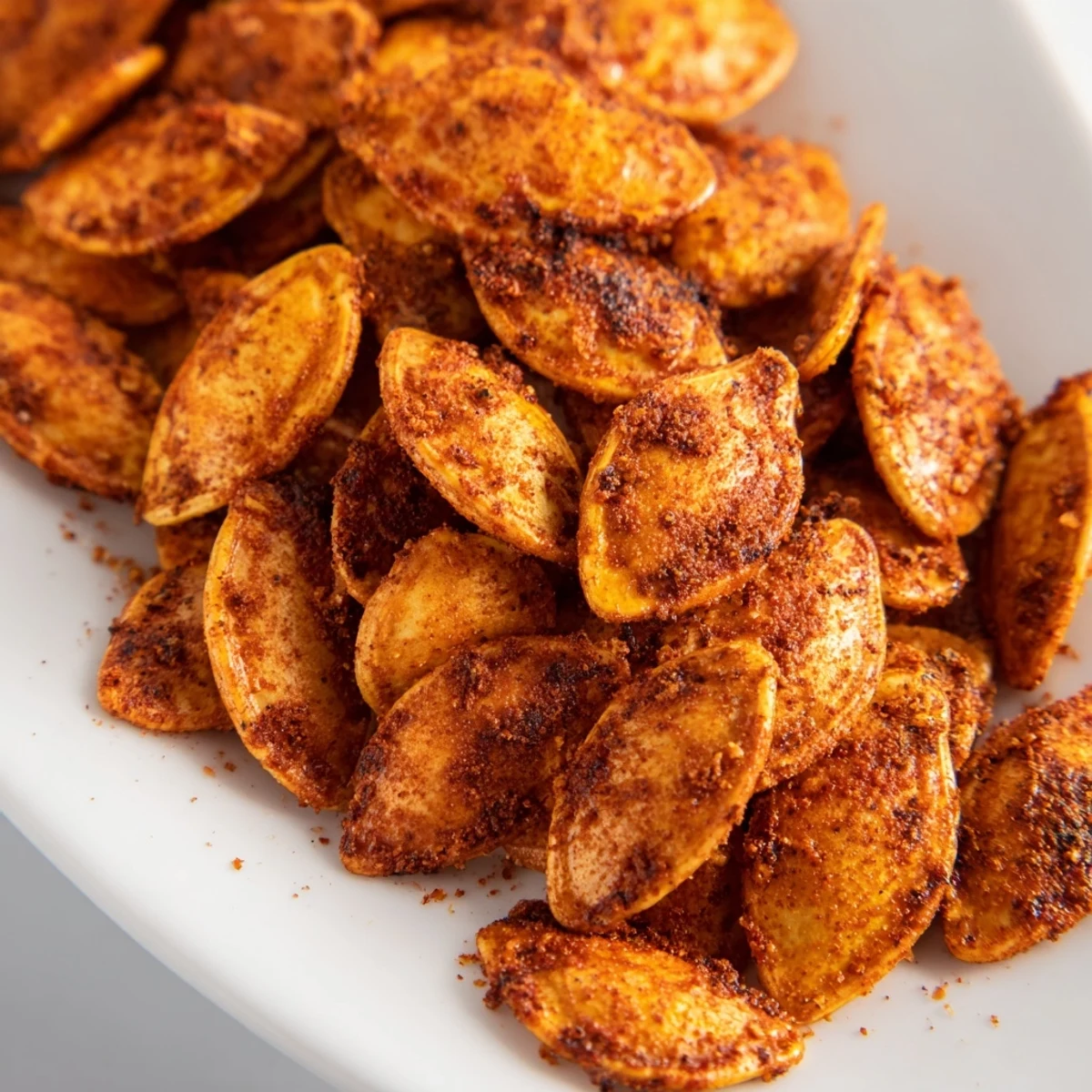 Spiced Pumpkin Seeds with Salt scattered over a vibrant kale salad with cherry tomatoes, adding a savory crunch.