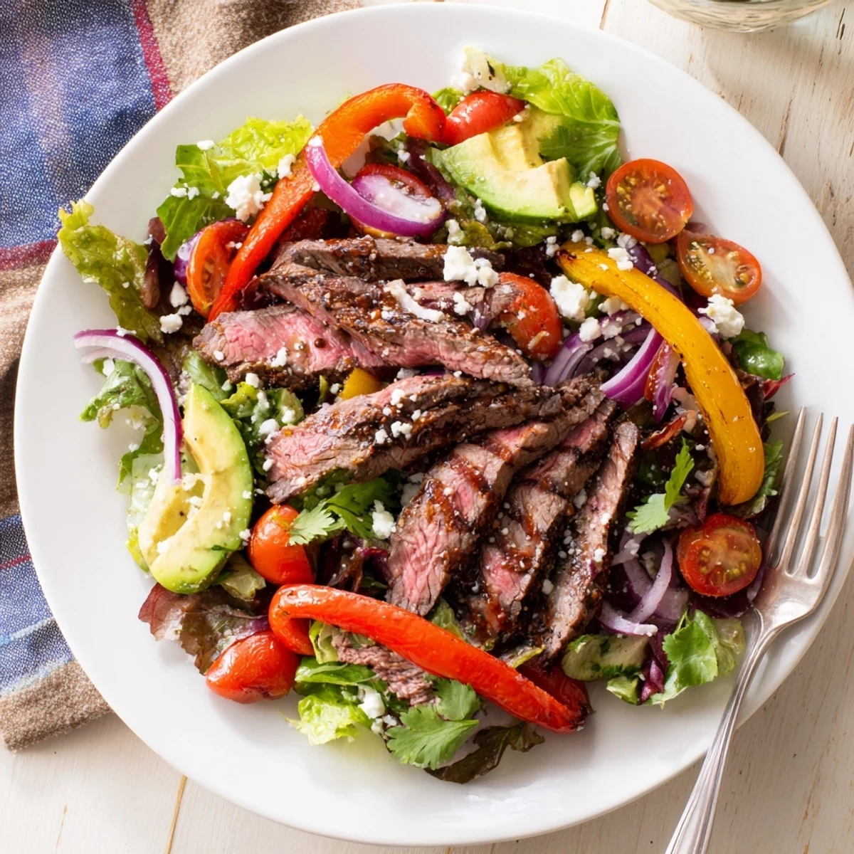 Beef Fajita Salad with Lime Vinaigrette