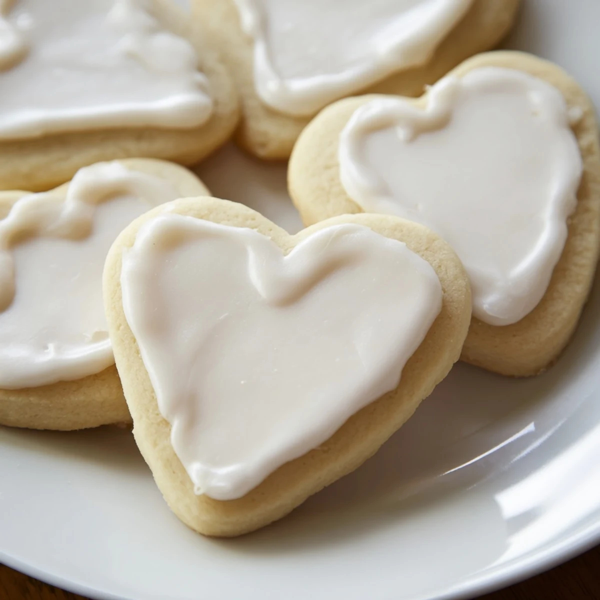 Frosted heart-shaped sugar cookies with crisp royal icing are arranged on a cooling rack, perfect for Valentine’s Day gifting.