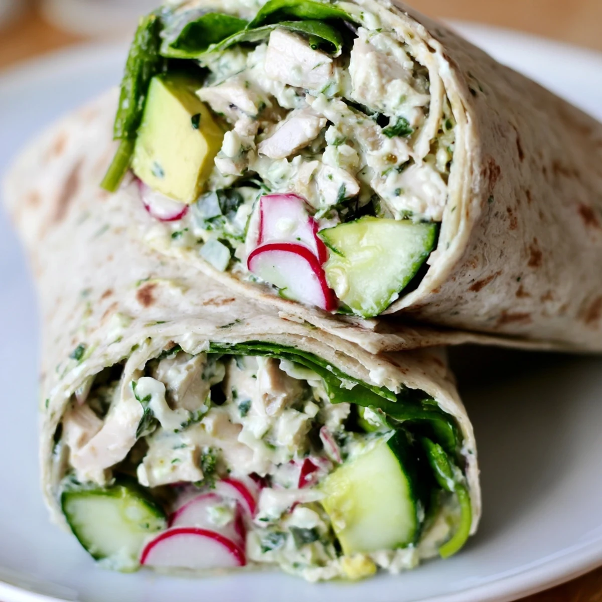 Served on a wooden board, this recipe showcases tender chicken coated in a bright, herb-packed dressing.