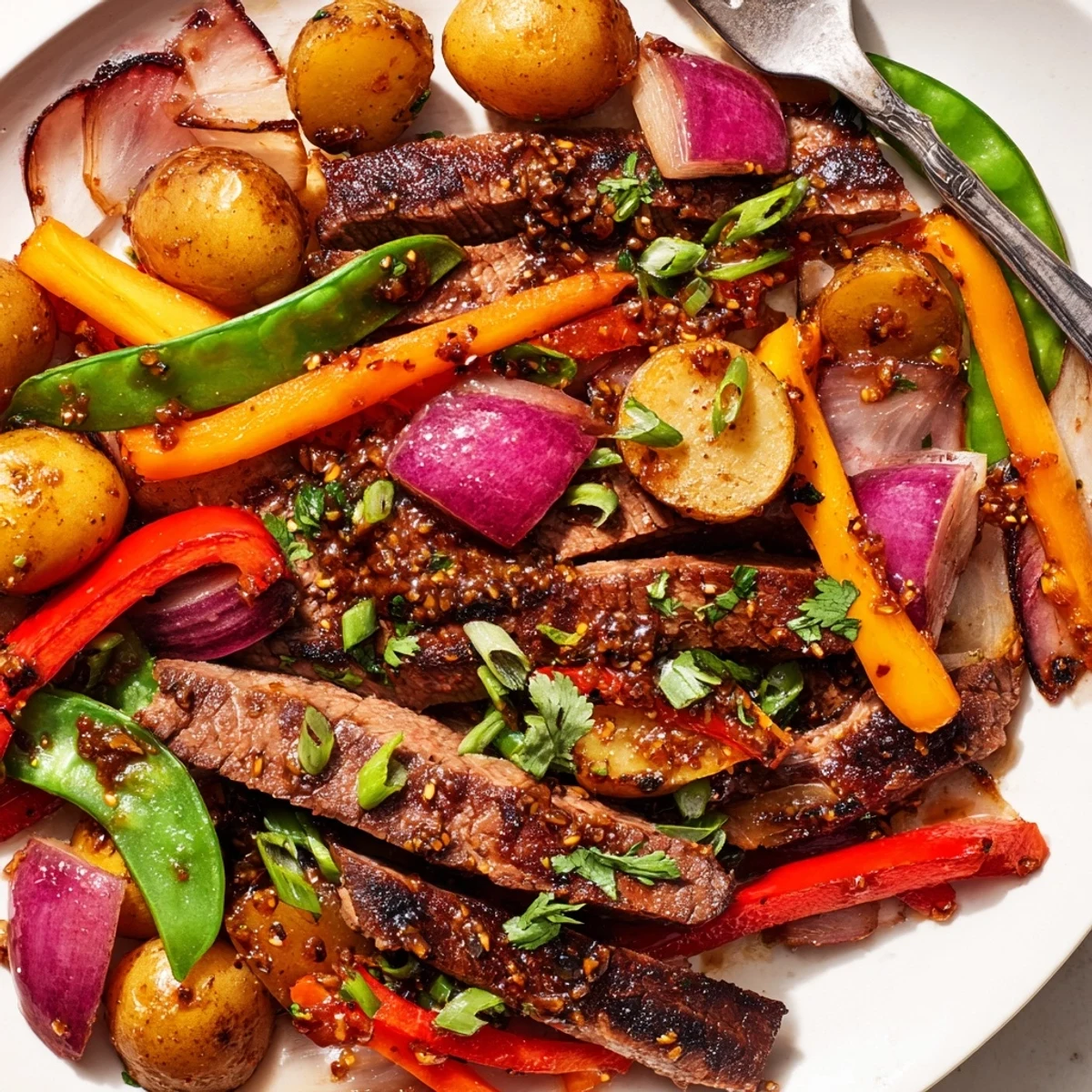 Serve this hearty Blackstone Cowboy Stir Fry Dinner over rice or in warm tortillas for a satisfying meal.