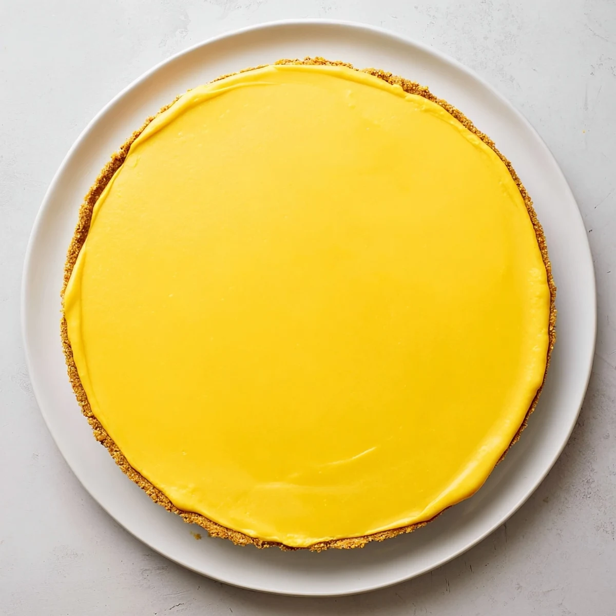 Golden no bake vegan lemon tart topped with fresh lemon zest garnish