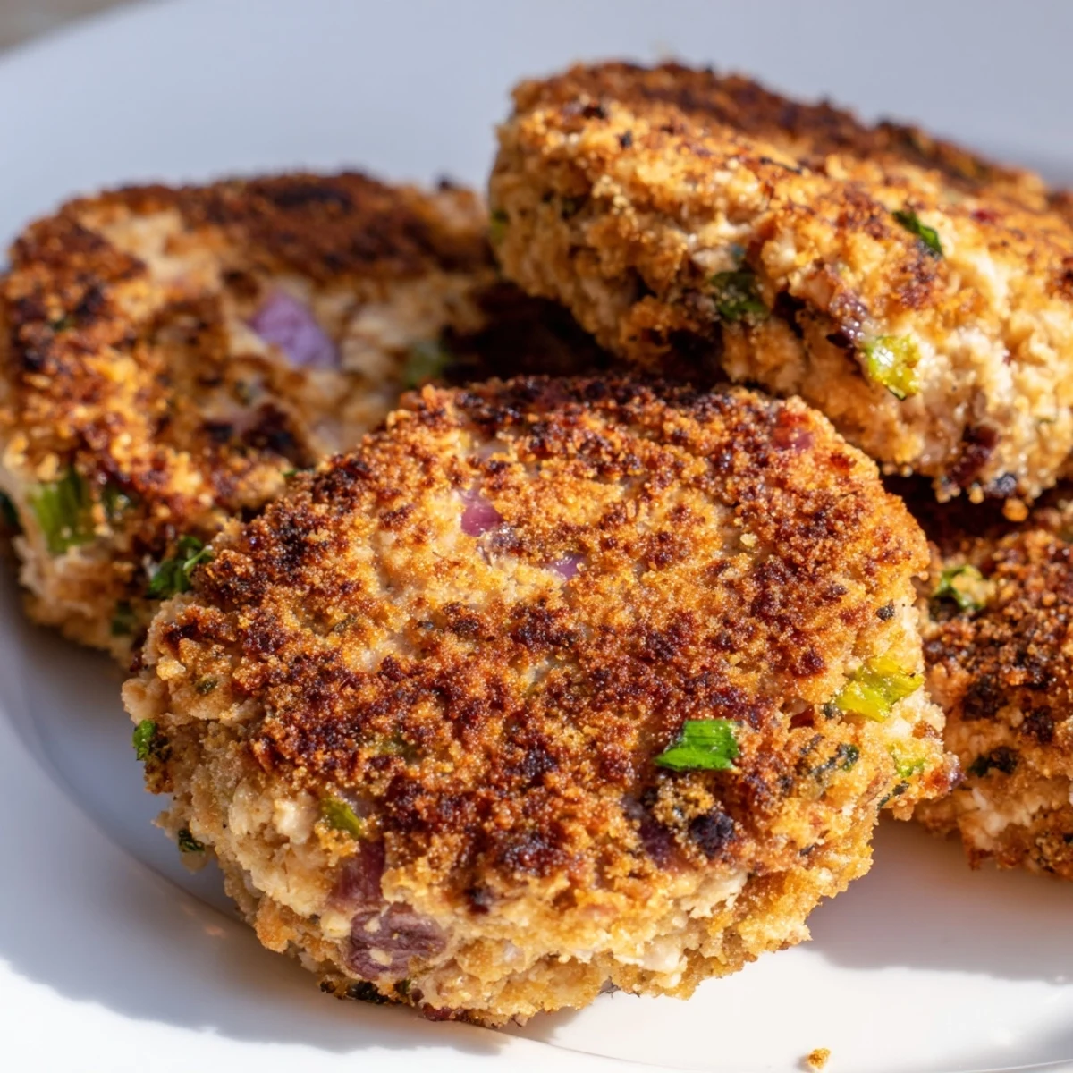 Pan-fried tuna cakes with crunchy exterior and tender flaky inside, perfect for a quick satisfying lunch