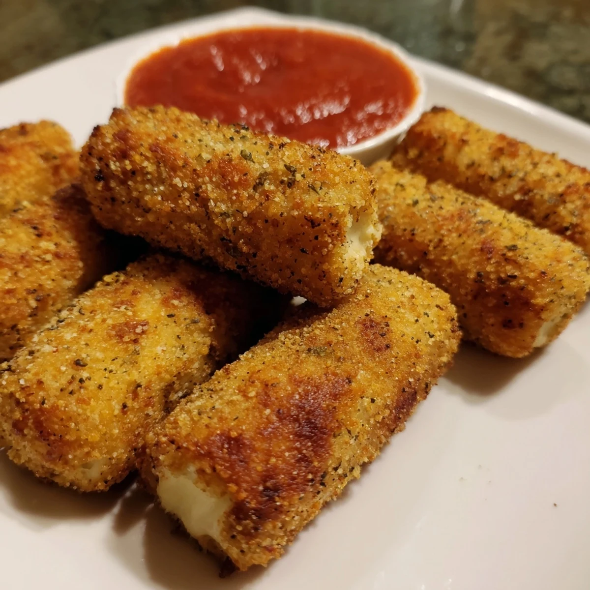 Pan fried cheesy roll ups served hot with golden brown crispy texture and melted cheese filling