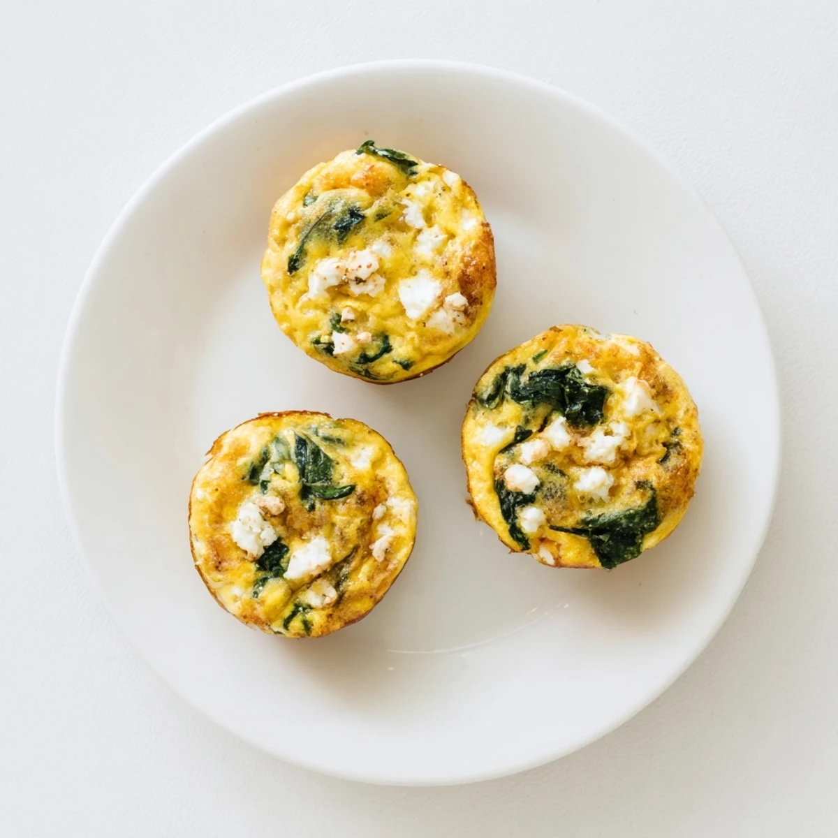 Savory egg muffins with spinach and feta ready for healthy breakfast