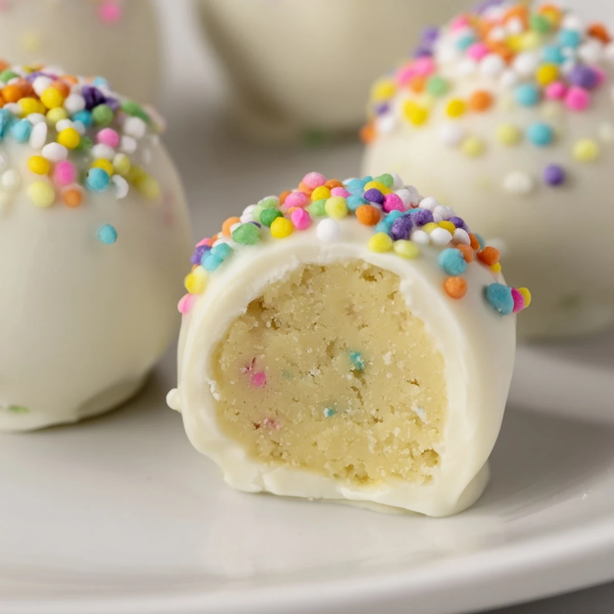No-bake banana pudding Easter truffles with vanilla wafer crumbs and smooth white chocolate shell