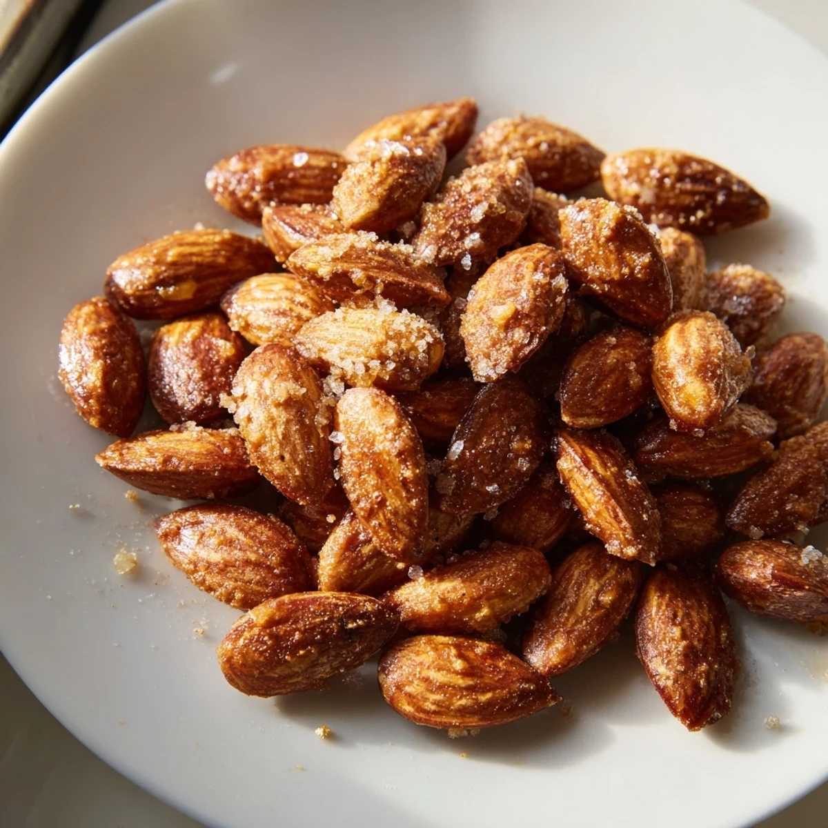 Warm roasted almonds glistening with olive oil and smoked paprika served fresh