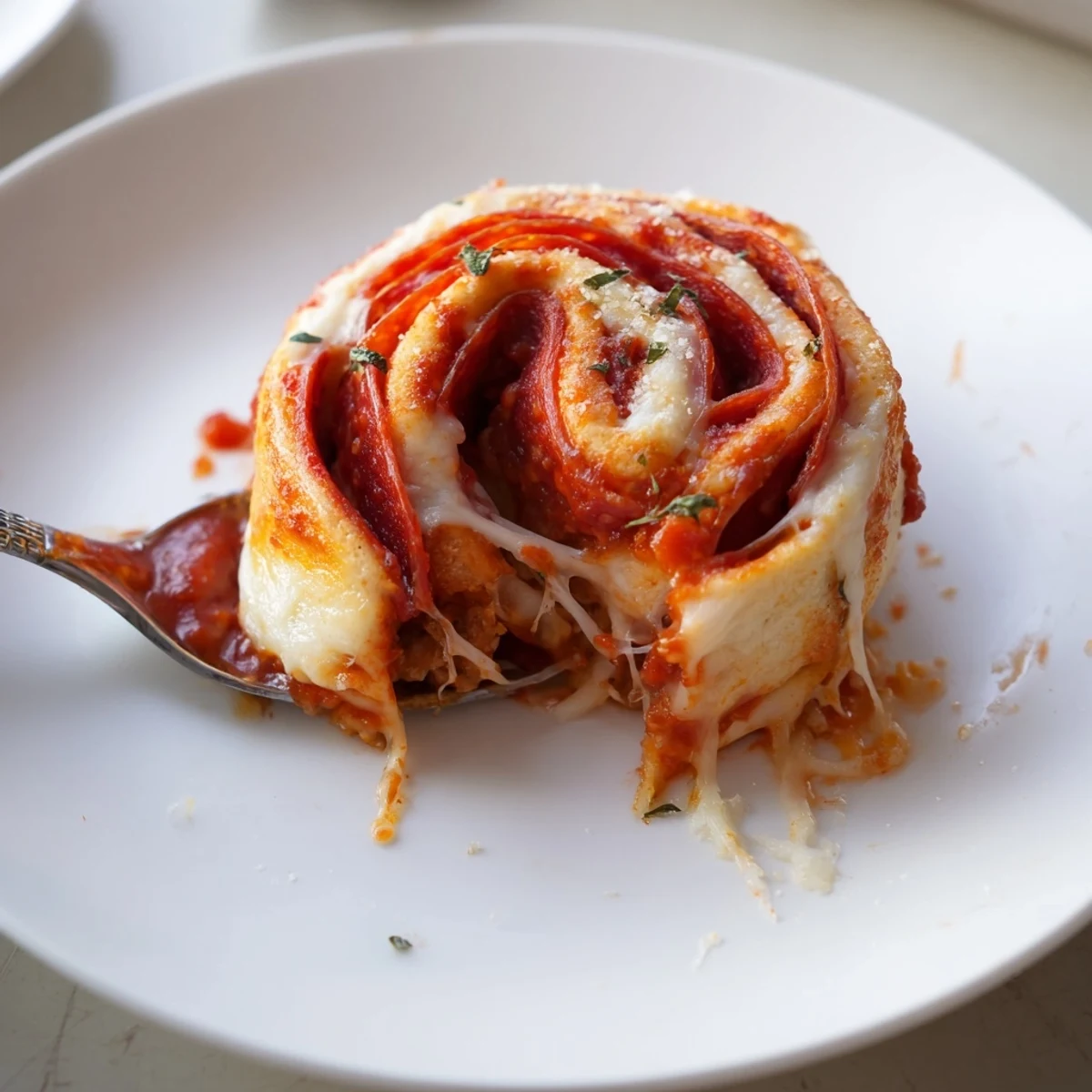 Cheesy Beef Pepperoni Pizza Roll Ups Snack Recipe served warm with tangy dipping sauce