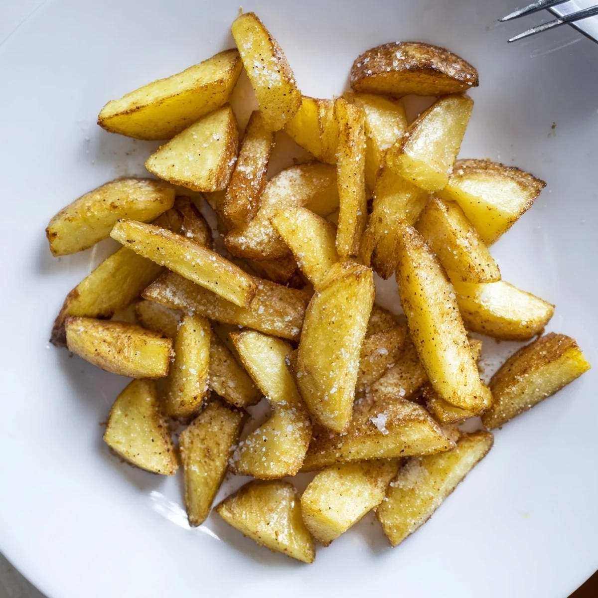 Steaming golden fries with ketchup and aioli, Crispy Homemade Air Fryer French Fries.