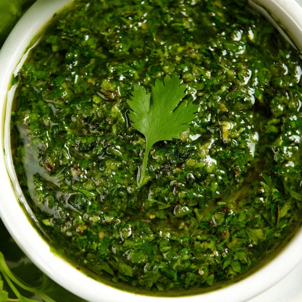 Creamy-feeling Cilantro Lime Fresh Dressing emulsified in blender, perfect for tacos