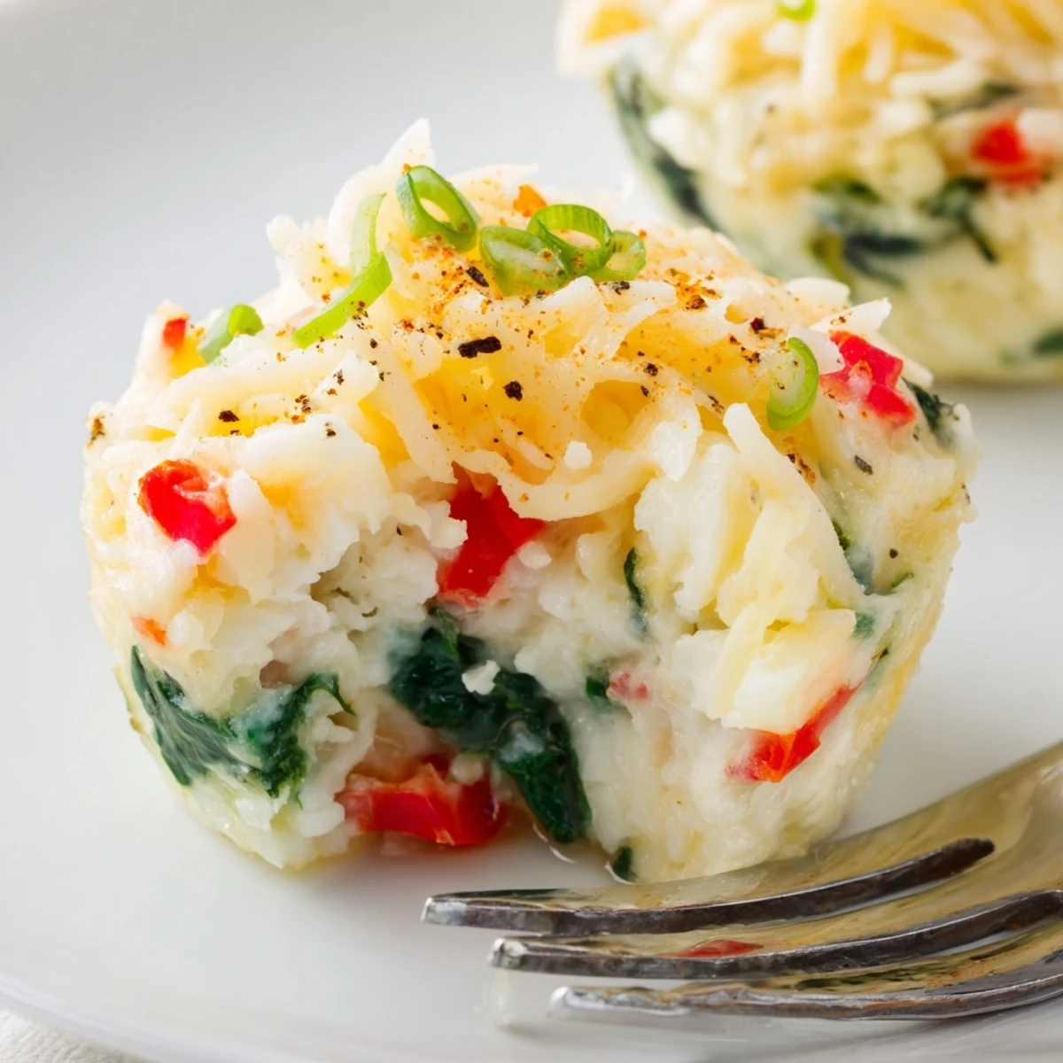 Warm High Protein Egg White Bites With Cottage Cheese on a napkin
