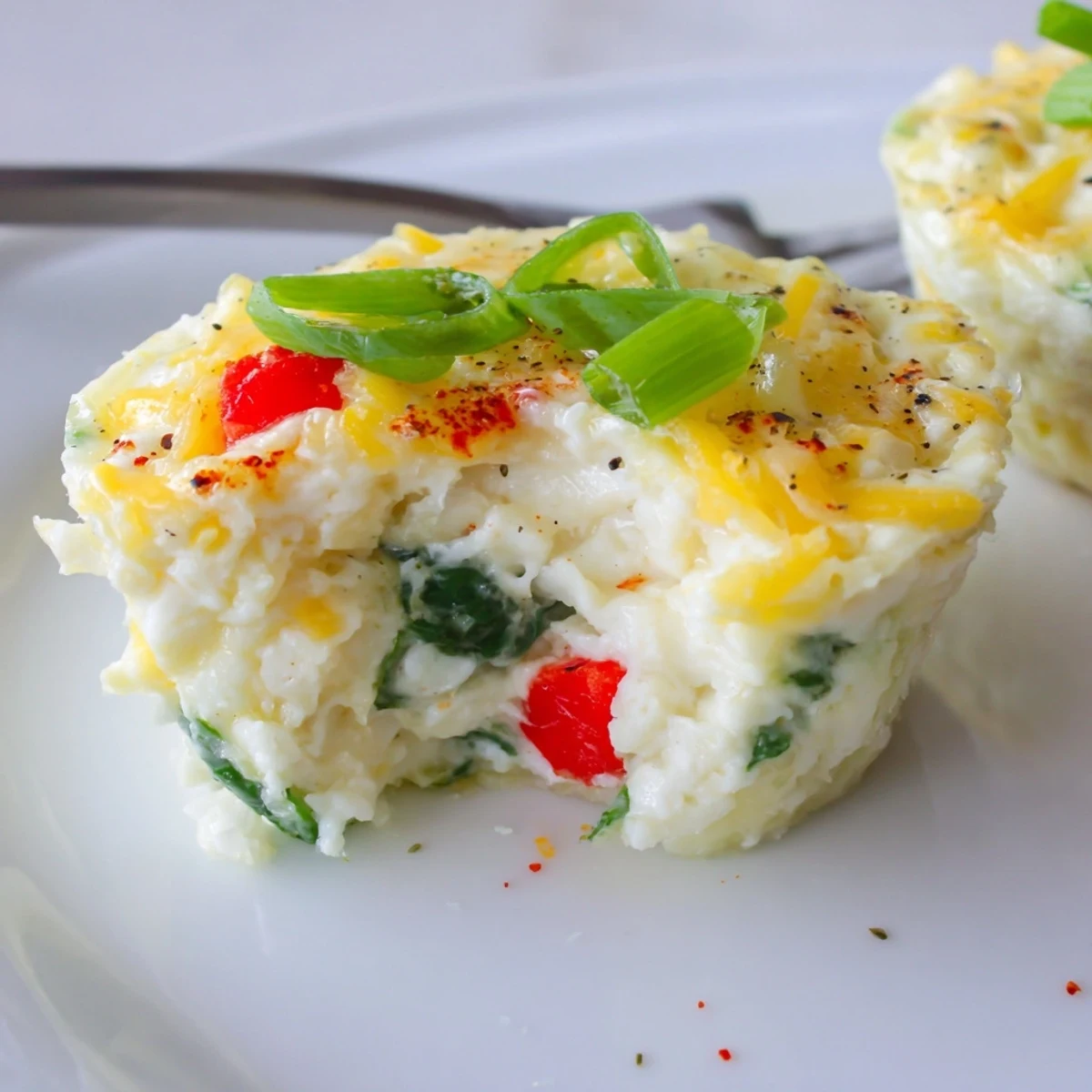 Breakfast High Protein Egg White Bites With Cottage Cheese, flaky edges, served with toast