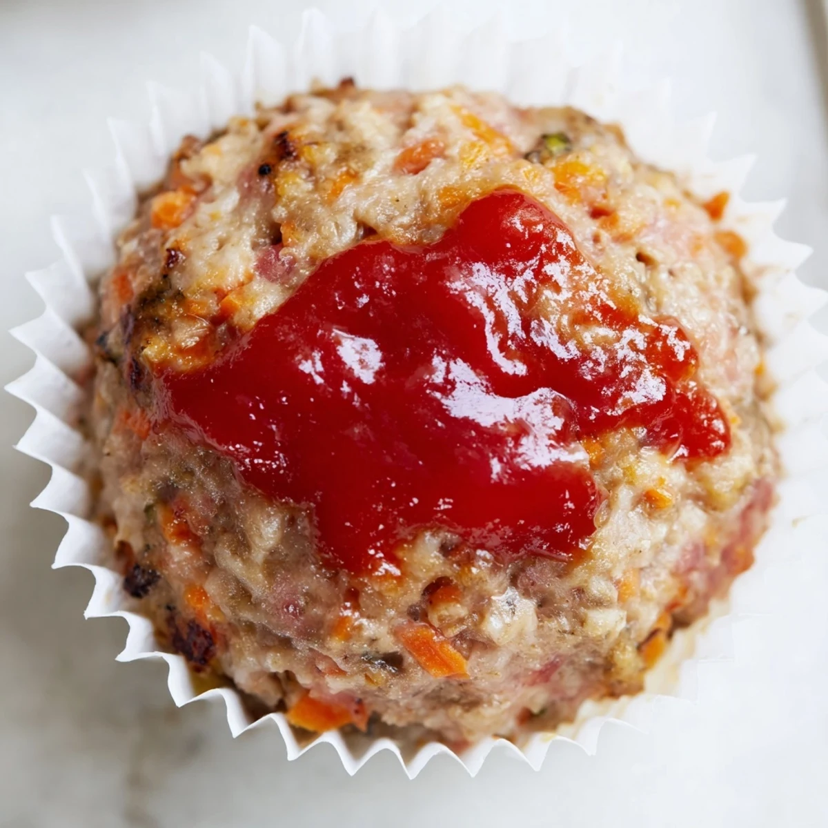 Mini turkey meatloaf muffins baked to perfection with colorful diced vegetables and herbs