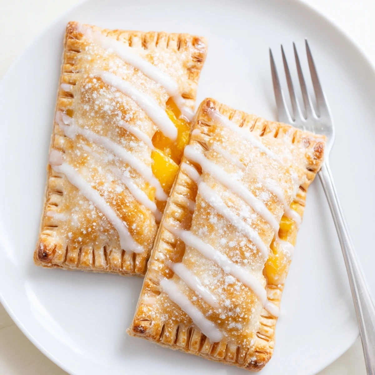 Weekend brunch Peach Pop Tarts Classic served with coffee, crisp golden edges