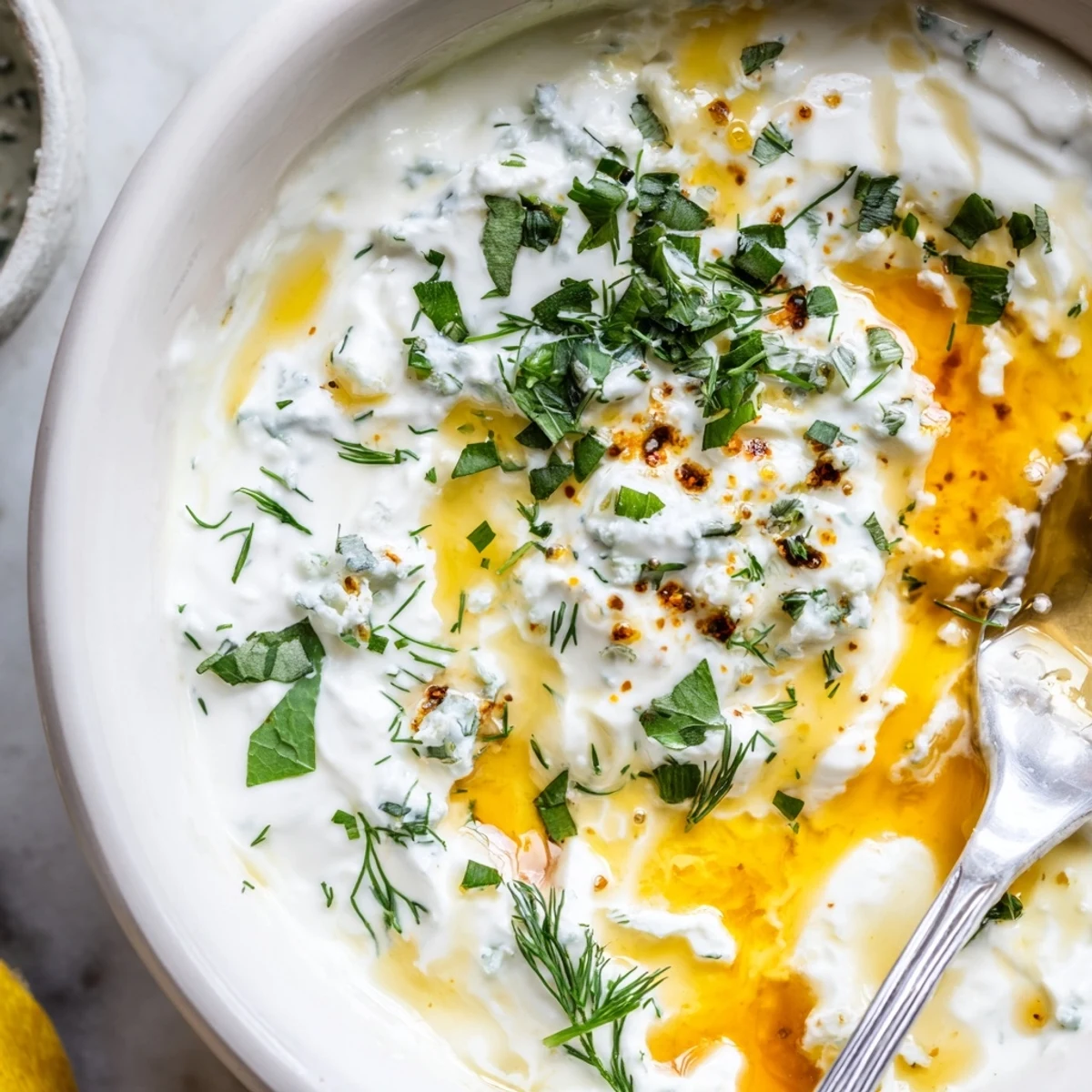 Wooden spoon nestles in Hot Honey Ranch Dip beside crisp carrot sticks
