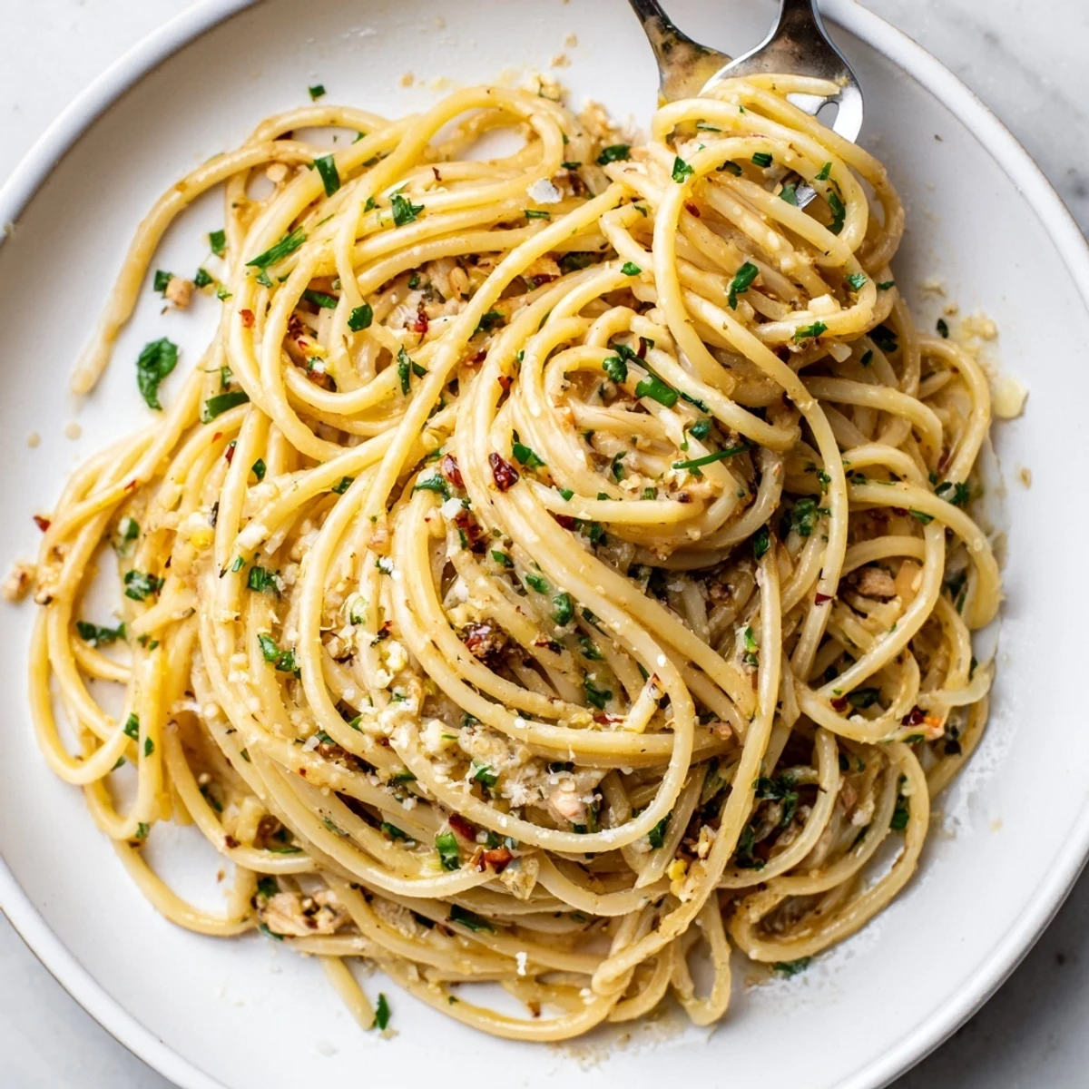 Creamy Cowboy Butter Pasta Recipe with garlic, lemon zest, and parsley.