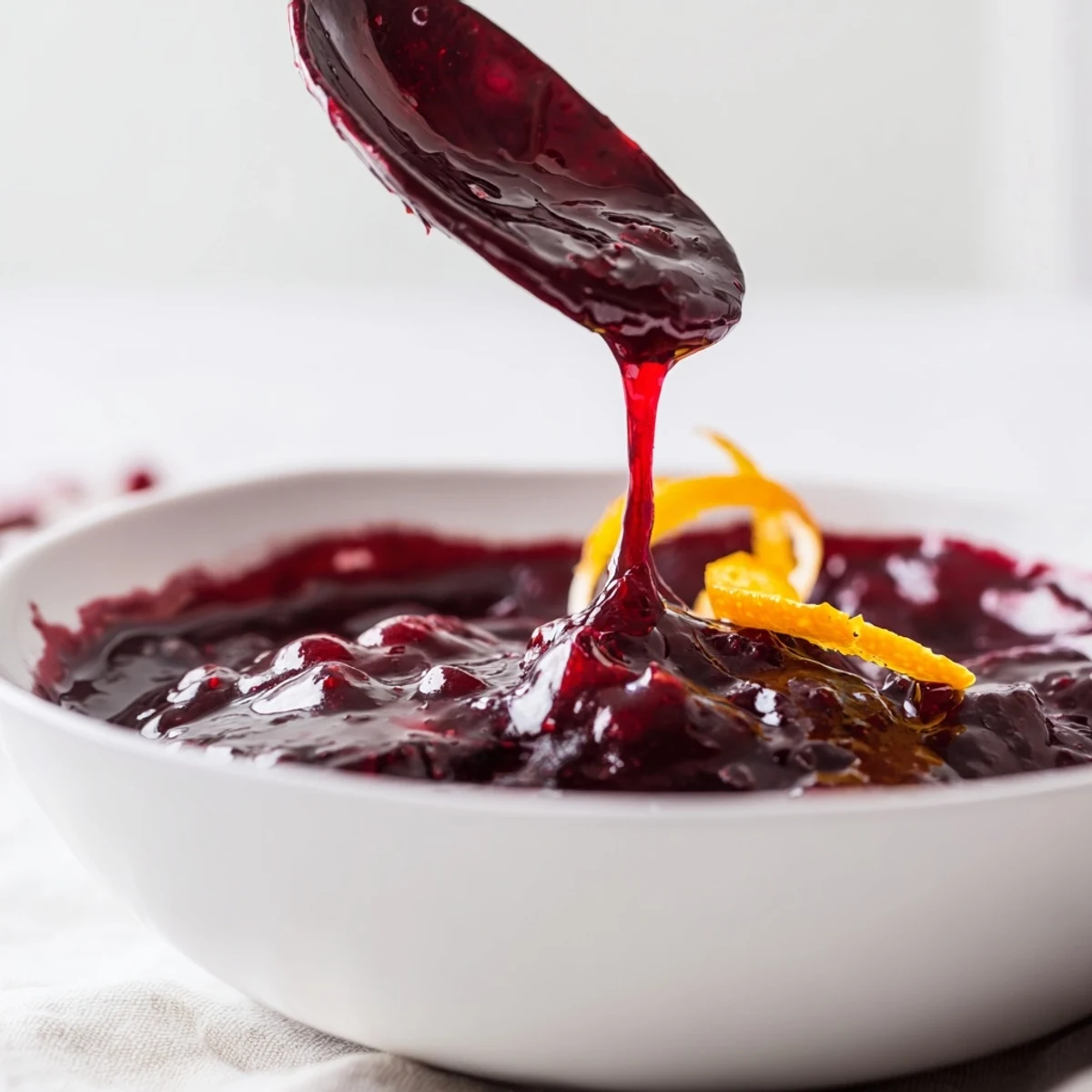 Cranberry Syrup glistening in jar, tangy-red, ready for pancakes and waffles