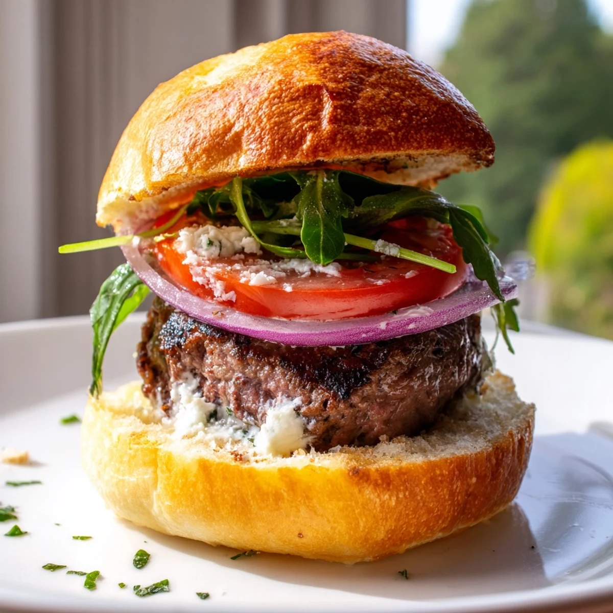 Crispy garlic parmesan rolls cradling seared filet mignon sliders drizzled with creamy horseradish aioli
