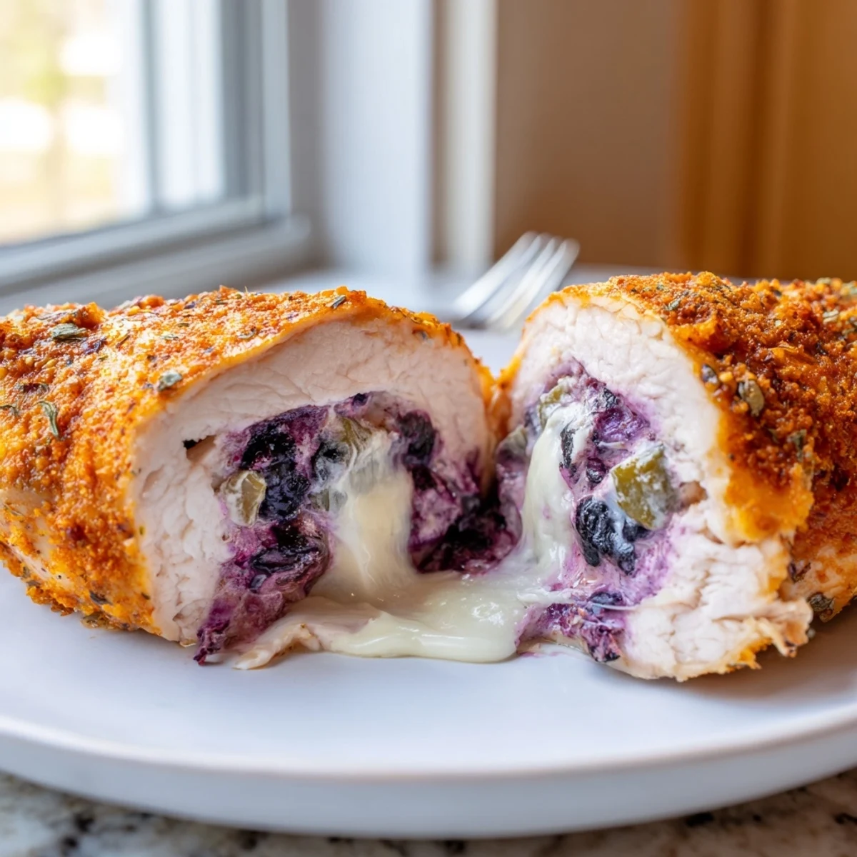 Blackberry Jalapeno Stuffed Chicken