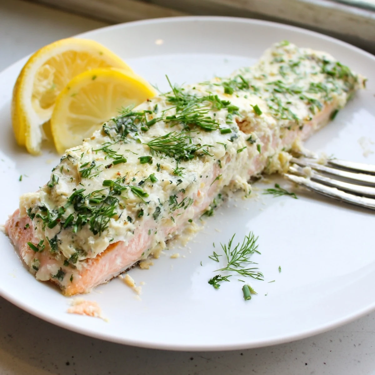 Boursin Salmon with Herbs