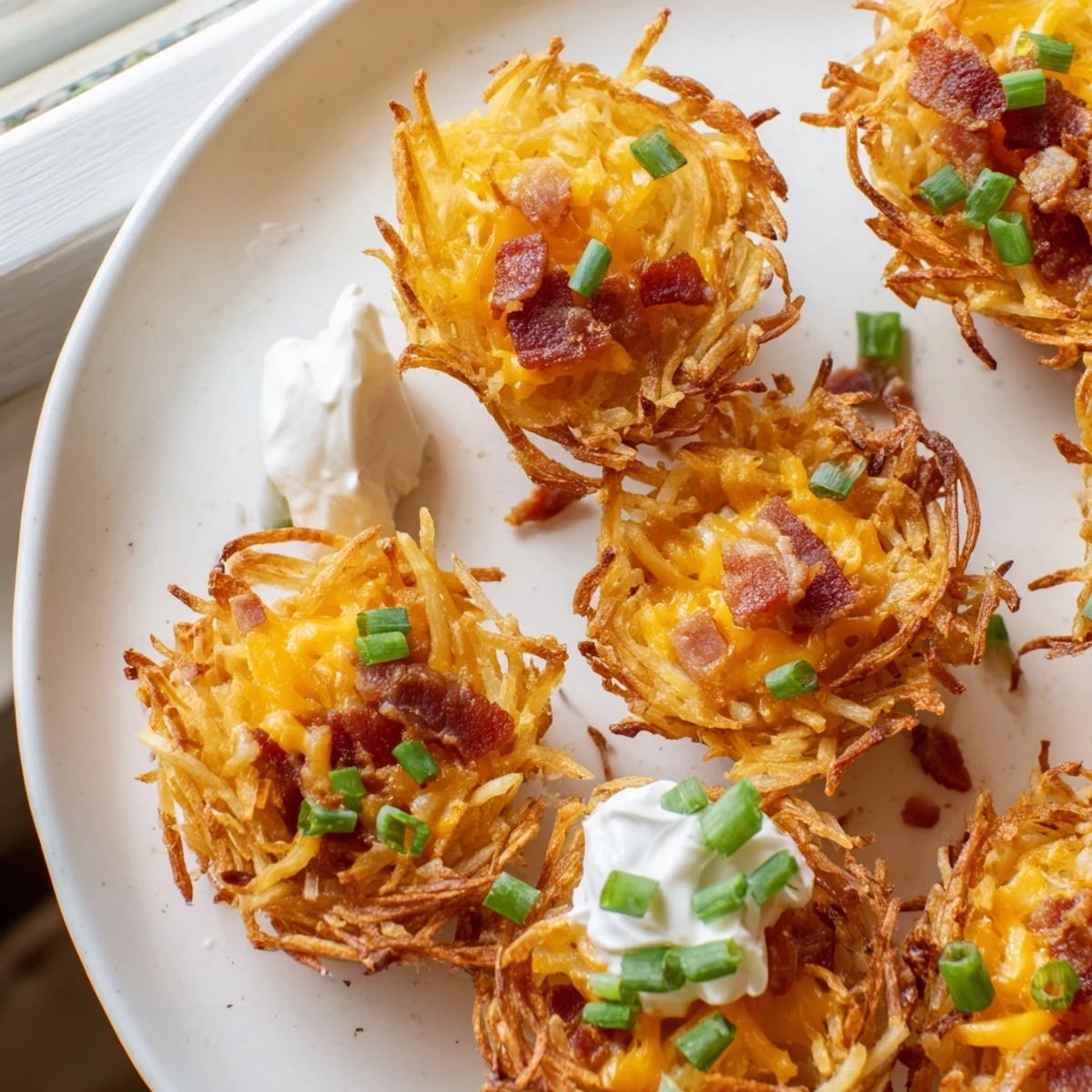 Cheesy Loaded Hashbrown Bites