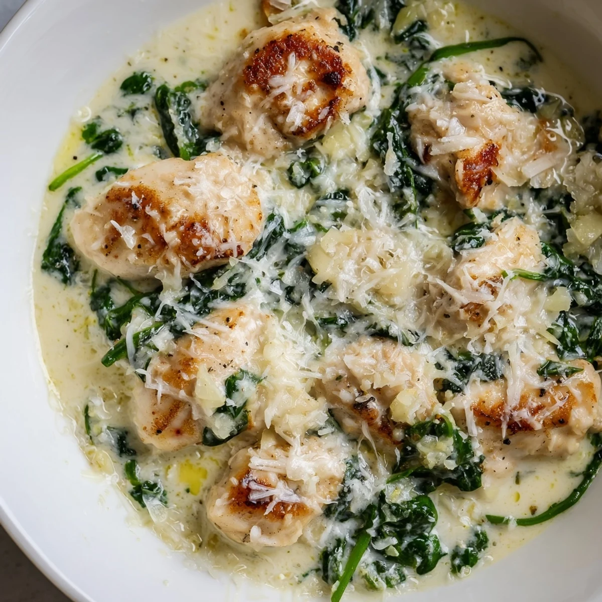 Lemon Parmesan Spinach Chicken
