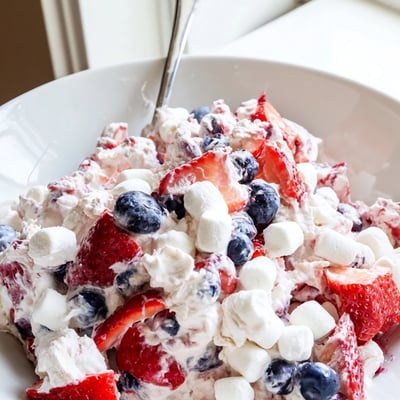Red White Blue Cheesecake Salad